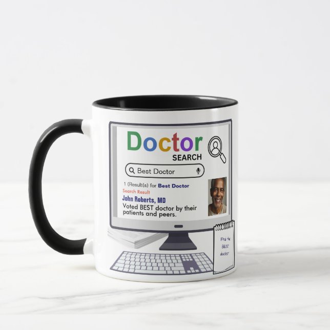 Taza Resultado de búsqueda del mejor Médico divertido c (Izquierda)