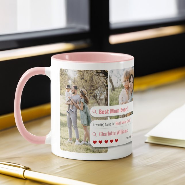 Taza Resultados divertidos del buscador de fotos de la  (Funny Best Mom Ever Photo Search Engine Results Mug)