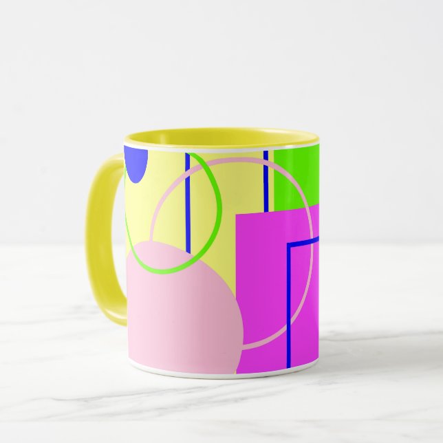 Taza Resumen Art Retro Style Bright Mug Cup (Anverso izquierdo)
