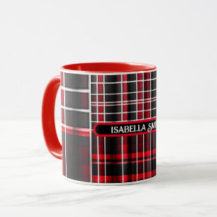 Taza Resumen Colección popular Red Black Plaid