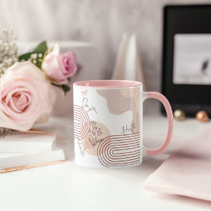 Taza Resumen de ambiciones florales y hongos