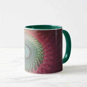 Taza Resumen De Arte Fractal Moderno Y Colorido