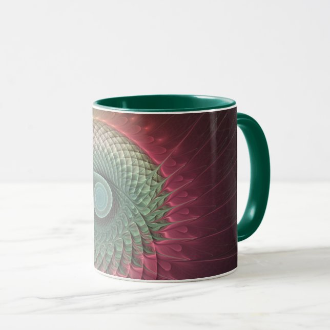 Taza Resumen De Arte Fractal Moderno Y Colorido (Anverso derecho)