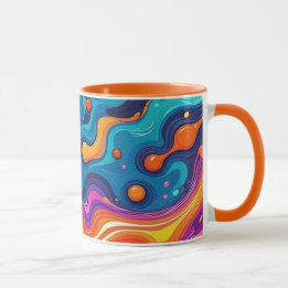 Taza Resumen de arte superficial 1200 - Mug