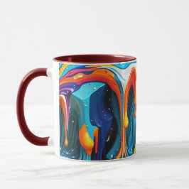 Taza Resumen de arte superficial 1217 - Café Mug