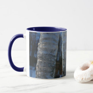 Taza Resumen de bicicletas Fotografía de invierno azul