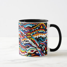 Taza Resumen de diseño de patrones geométricos 36 - Caf