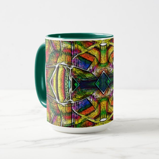 Taza Resumen de diseños de estilo tribal, tallados (Anverso izquierdo)