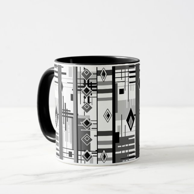 Taza Resumen de elementos geométricos modernos ornament (Anverso izquierdo)