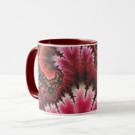 Taza Resumen de estilo Art Nouveau de terciopelo rojo
