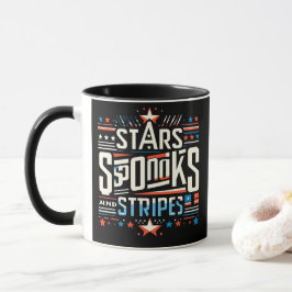 Taza Resumen de la Americana: Estrellas, Libros y Rayas