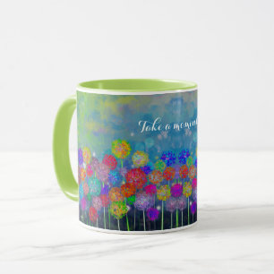 Taza Resumen del campo impresionista de las flores