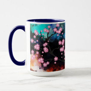 Taza Resumen del cerezo en flor de colmena