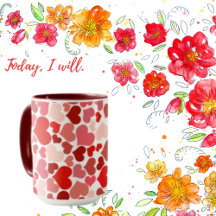 Resumen del corazón Diseño de fondo moderno Mug