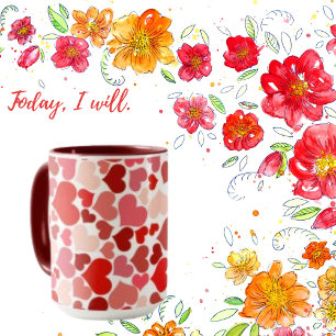 Taza Resumen del corazón Diseño de fondo moderno Mug