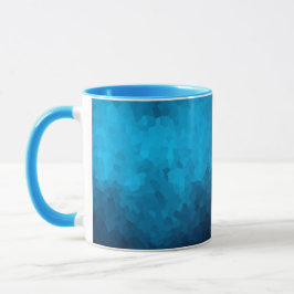 Taza Resumen Fondo azul cristalizado