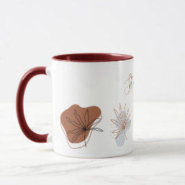 Taza Resumen Forma Boho Flor Nombre botánico