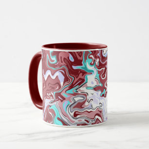 Taza Resumen multicolor Diseño de mármol fluido