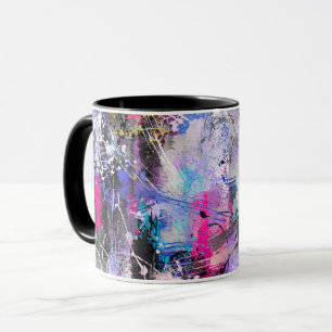 Taza Resumen Pintura de color grungo