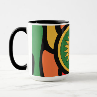 Taza Resumen retro con emoji solar