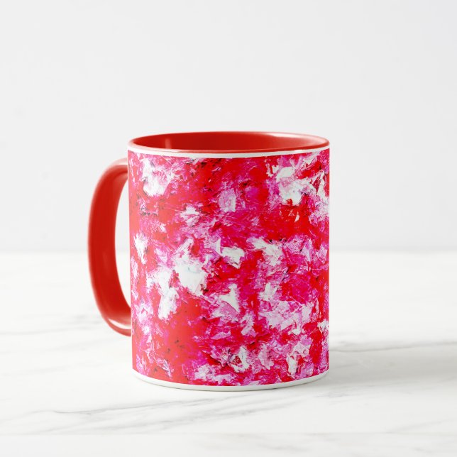Taza Resumen rojo y rosa (Anverso izquierdo)