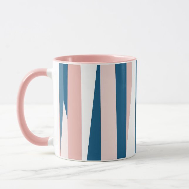 Taza Resumen rosa azul y blanco (Izquierda)