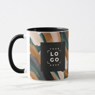 Taza Resumen verde óxido negro pintado mínimo moderno