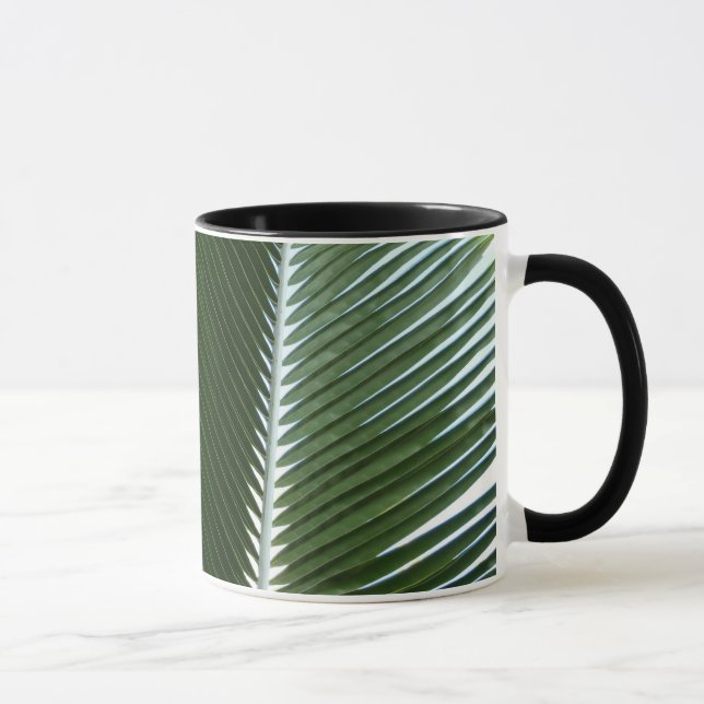 Taza Resumen verde tropical de palmeras que se abruman (Derecha)