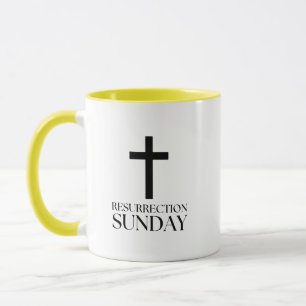 Taza Resurrección Domingo Cruza Pascua Cristiana