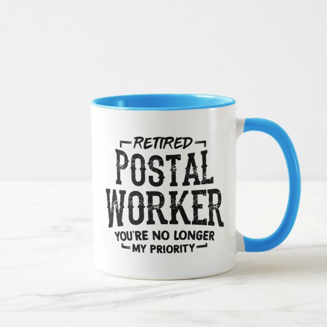 Taza Retirada de Trabajador Postal Retirado Mailman Fun (Derecha)