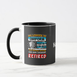 Taza Retirado de la policía. Ya no con uniforme
