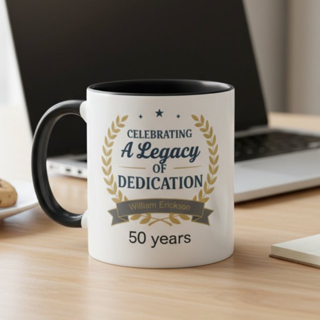 Taza Retirement Celebration Coffee Mug for Colleague (Employee retirement coffee mug)