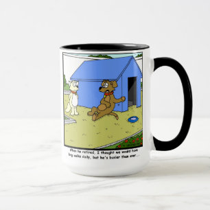 Taza Retiro ocupado: Dibujo animado del perro