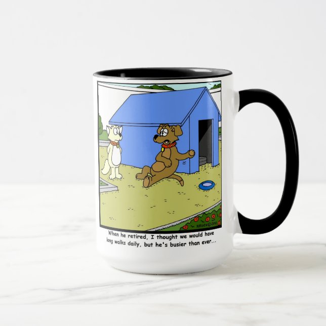 Taza Retiro ocupado: Dibujo animado del perro (Derecha)