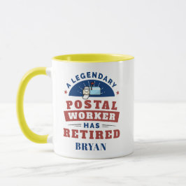Taza Retiro personalizado de trabajador postal Mailman