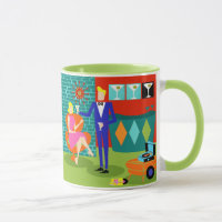 Taza retra de los pares de Martini