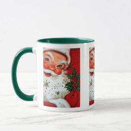 taza retra del día de fiesta de Santa del navidad