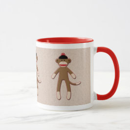 Taza retra del mono del calcetín-estilo del