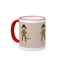 Taza retra del mono del calcetín-estilo del
