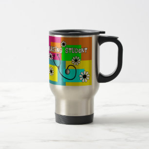 Taza retra del viaje de las flores del estudiante