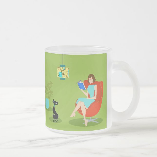 Taza retra del vidrio esmerilado de la mujer de la (Derecha)