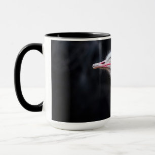 Taza retrato de avestruz