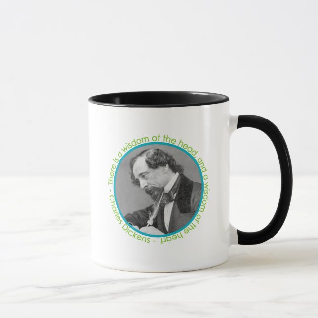 Taza Retrato de Charles Dickens con cita (Derecha)