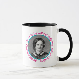 Taza Retrato de Charlotte Bronte con cita