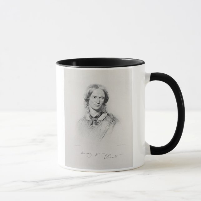 Taza Retrato de Charlotte Bronte, grabado por el (Derecha)