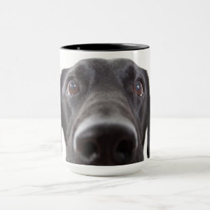 Taza Retrato de cierre del labrador negro