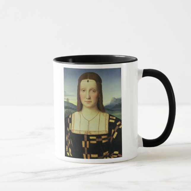Taza Retrato de Elizabeth Gonzaga, c.1504 (aceite en el (Derecha)