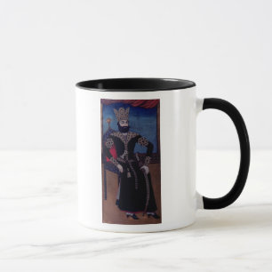 Taza Retrato de Fath-Ali, Shah de Irán,