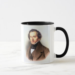 Taza Retrato de Felix Mendelssohn (1809-47) (litho)