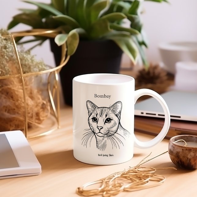 Taza Retrato de gatos de Bombay (Subido por el creador)
